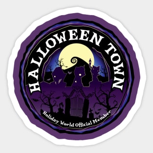 Haloween Town Sticker